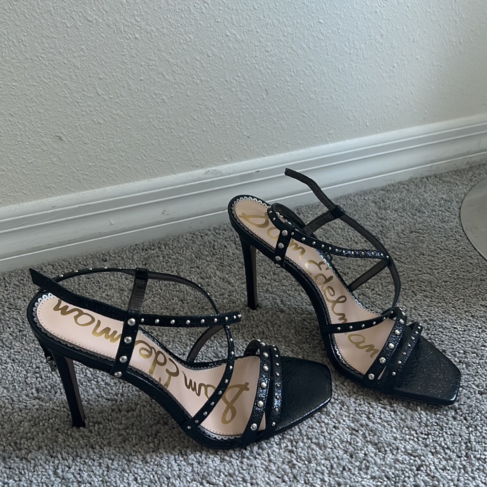 Sam Edelman Black Strappy Heels